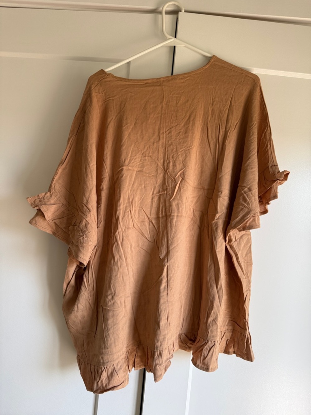 Three Bird Nest Brown Ruffle-Sleeve Tunic - Picture 5 of 5